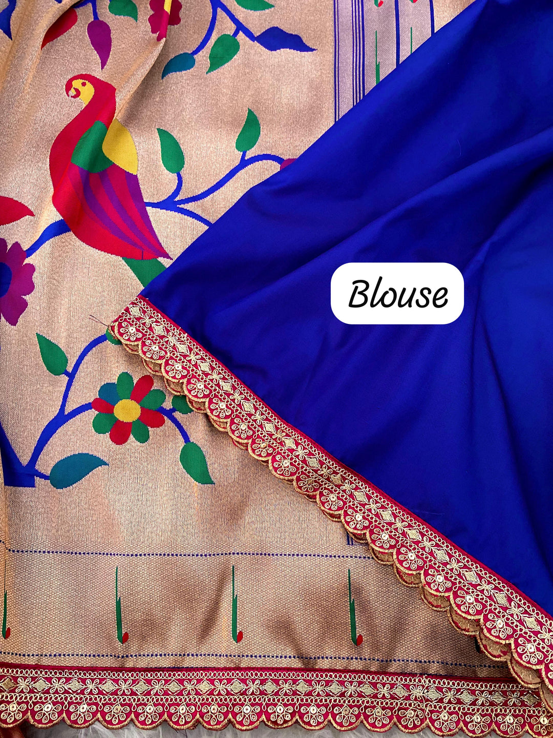 Romantic Blue Moon Banarasi Paithani Saree