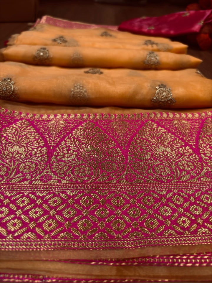 Kanchipuram Organza Silk Saree