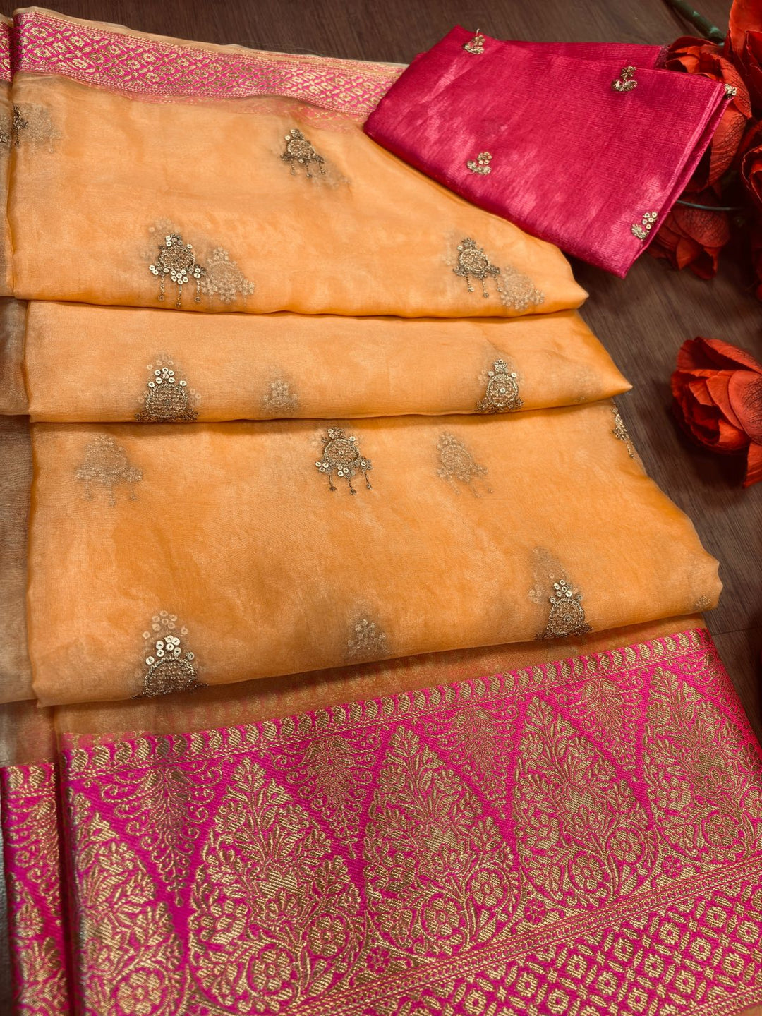 Kanchipuram Organza Silk Saree