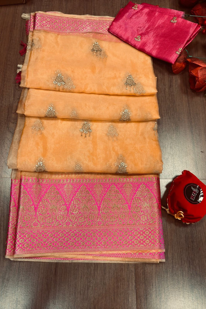 Kanchipuram Organza Silk Saree