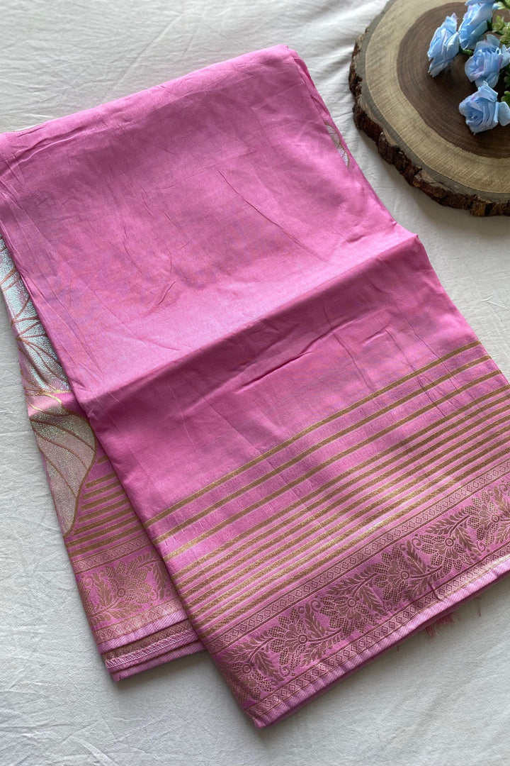 Brush Of Bloom Banarasi Muga Silk Saree