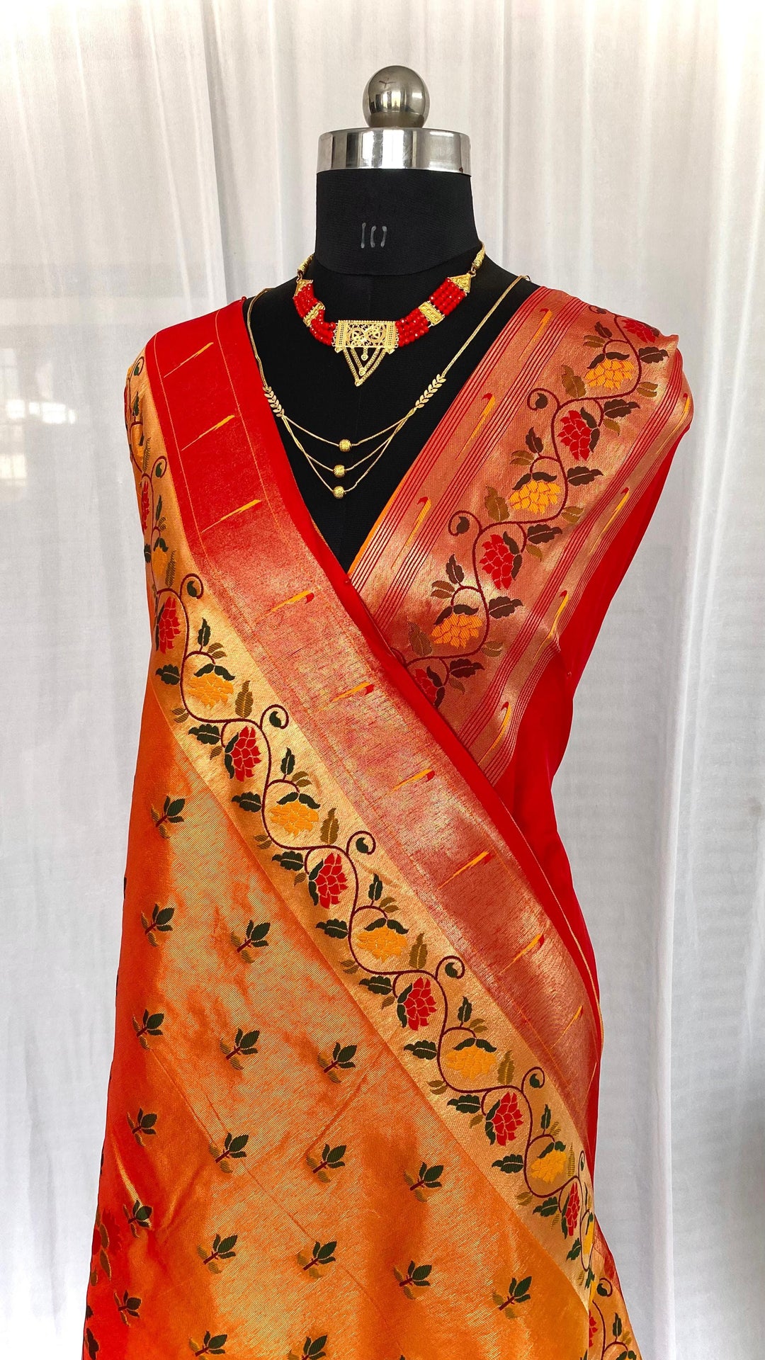 Floral Crown Tussar Silk Saree