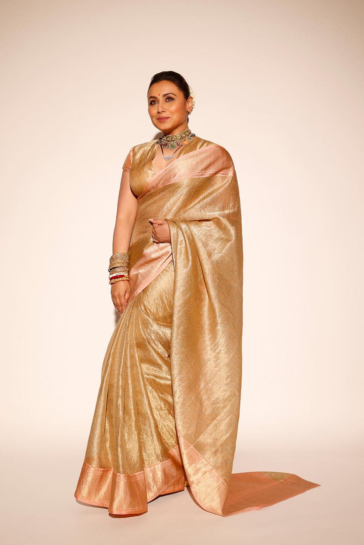 Rani Mukherjee Inspied Minakari Tissue Silk Saree