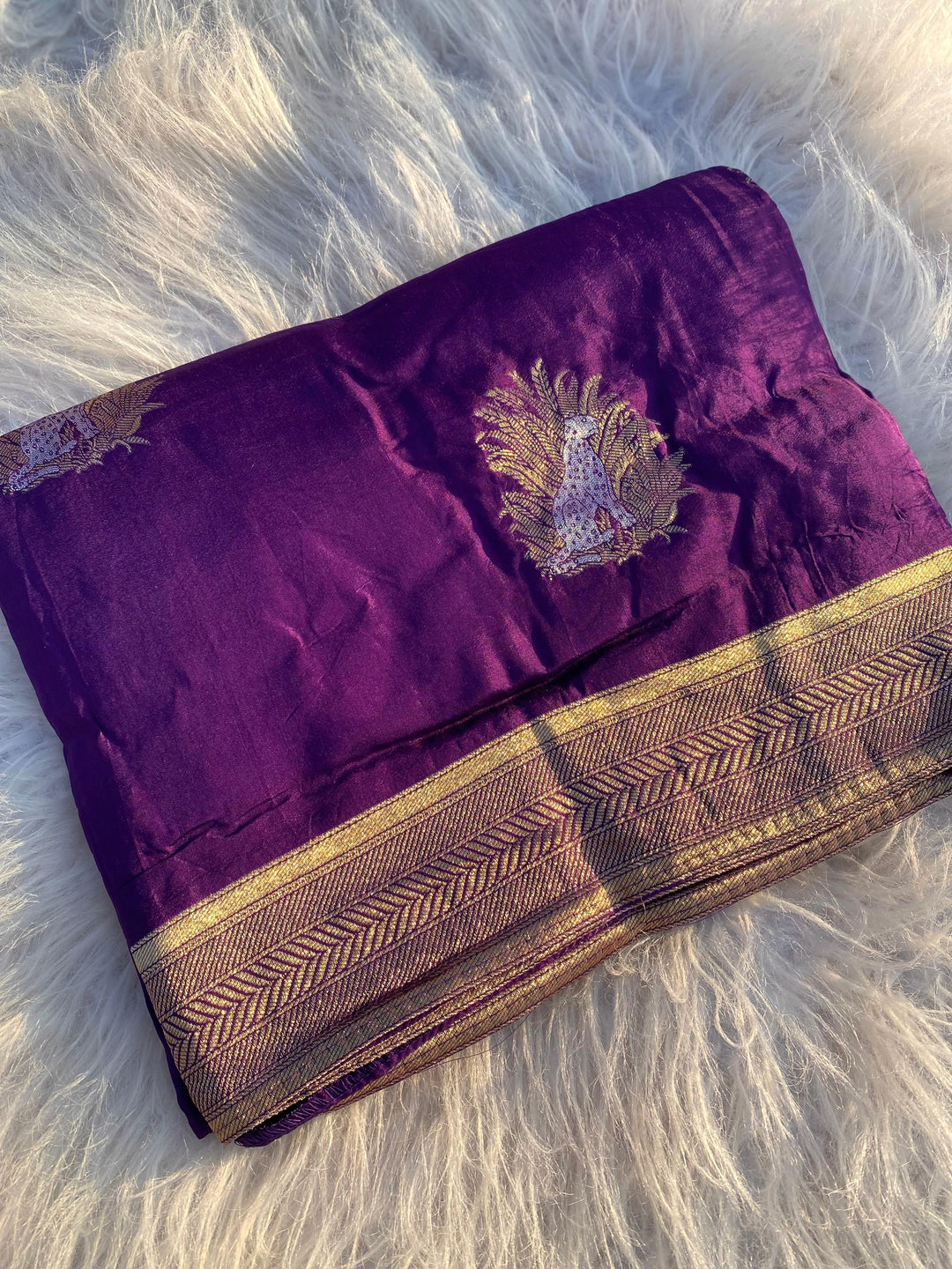 Queen Of Jungle- Mushroo satin silk Saree