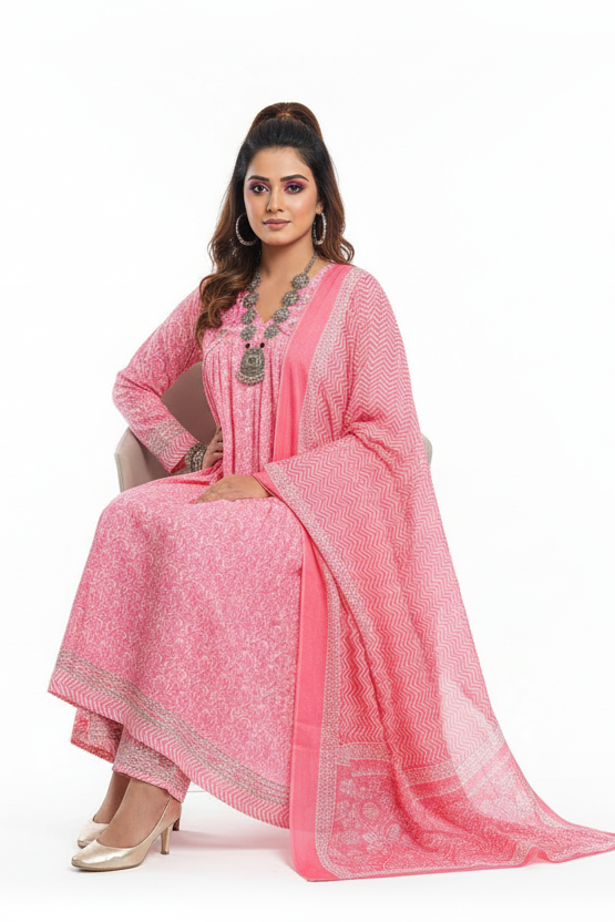 Woman Of Value. Trendy Kurti Set