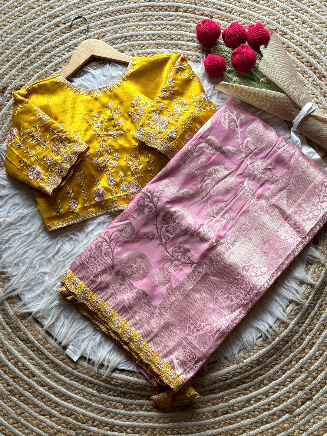 Glowing Heart Designer Banarasi Saree