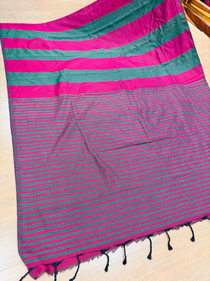 Multi Color Khadi Cotton Sare