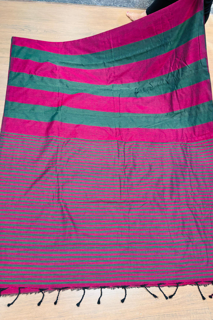 Multi Color Khadi Cotton Sare