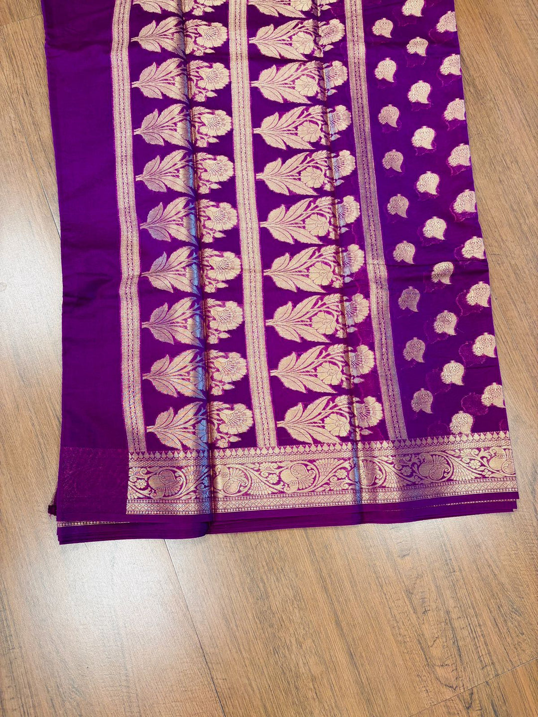 Wine Beauty Banarasi Semi Georgette Saree