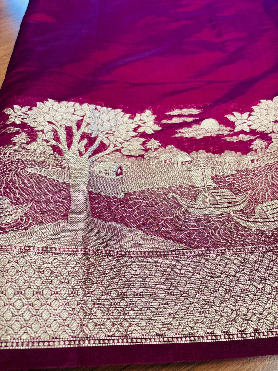 Nadi Ghat Banarasi Fancy silk Saree