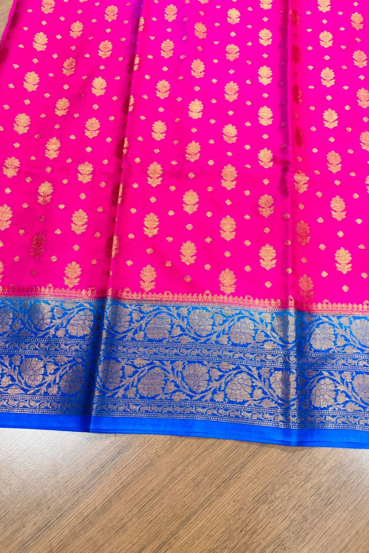 Pink Banarasi Semi Georgette Saree