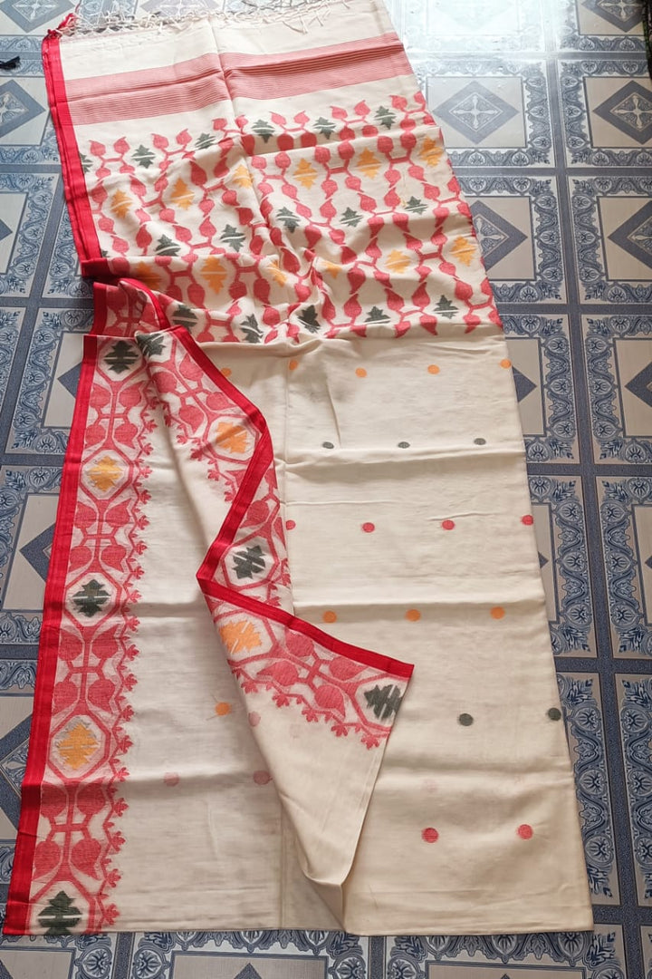 Heritage Of Bengal Khadi Cotton Saree