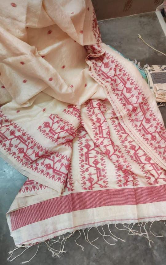 Bengal's Tale Gachi Tussar Saree