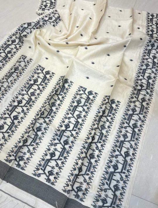 Bengal's Tale Gachi Tussar Saree