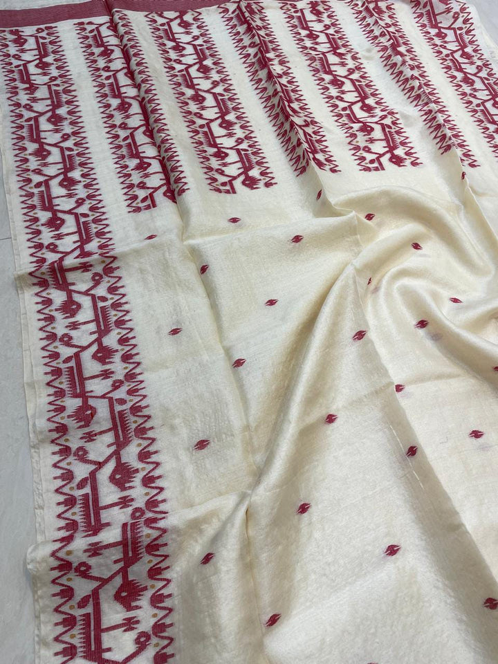 Bengal's Tale Gachi Tussar Saree