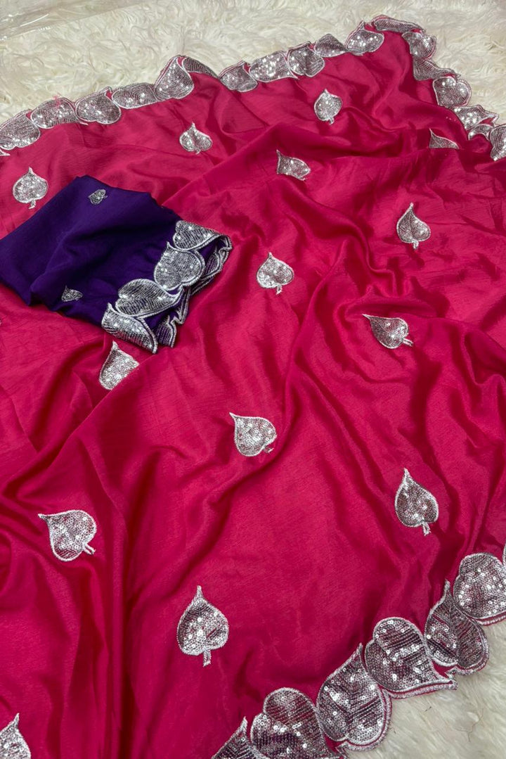 A leaf's Journey Chinnon Silk Saree