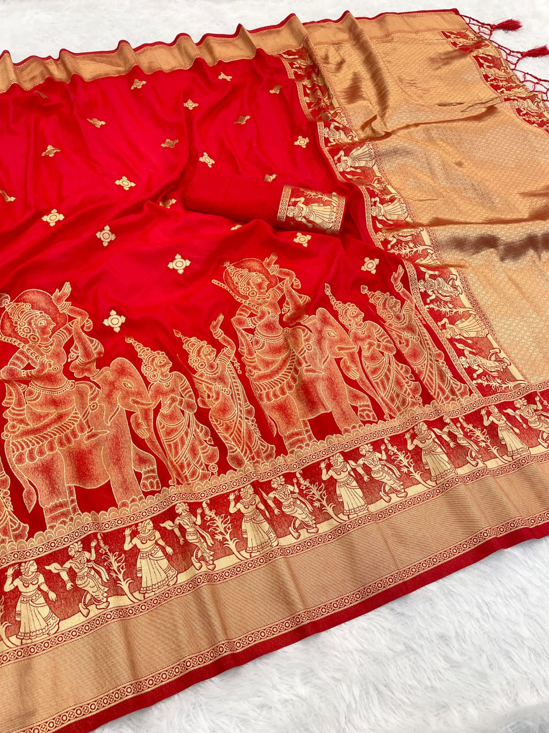 Folk Of Forest Khaddi Georgette Silk Saree