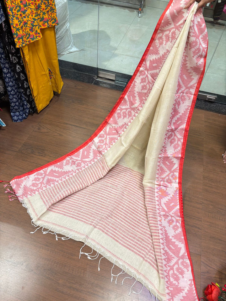 Ritu Linen Jamdani Saree