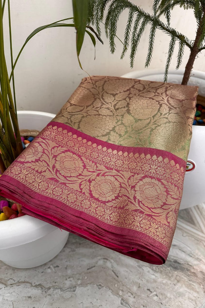 Vijayeta Kanchipuram Tissue Silk Saree