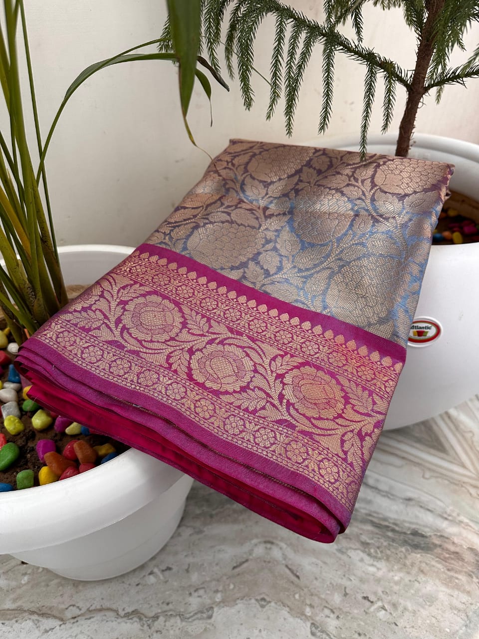 Vijayeta Kanchipuram Tissue Silk Saree