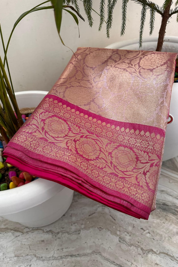 Vijayeta Kanchipuram Tissue Silk Saree