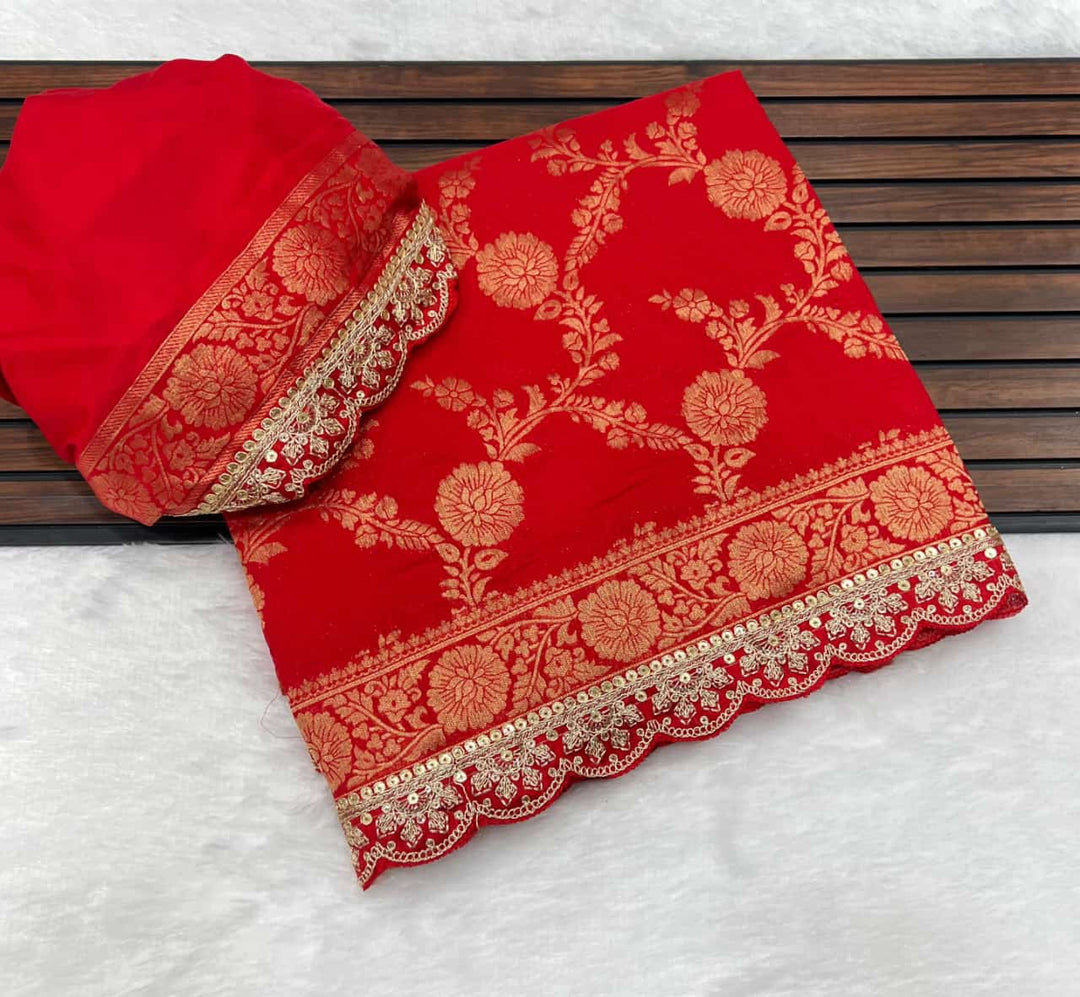 Puff Of Smoke Khaddi Georgette Silk Saree