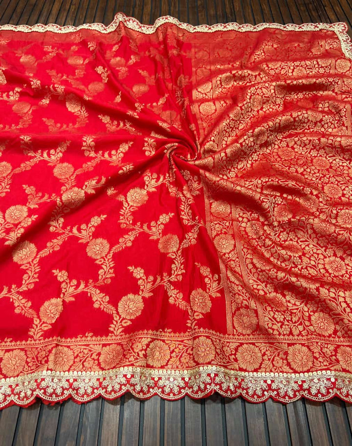 Puff Of Smoke Khaddi Georgette Silk Saree