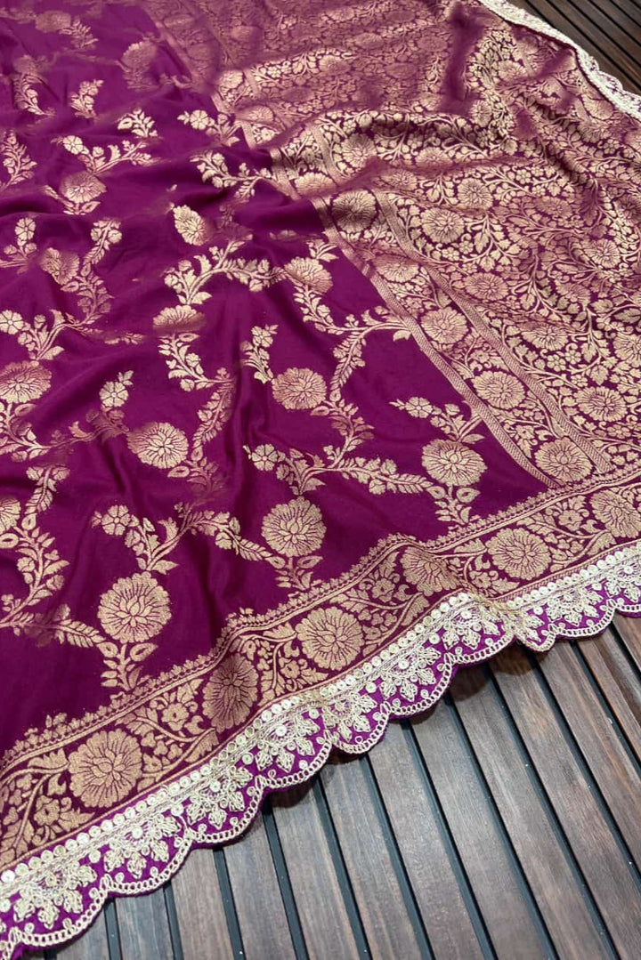 Puff Of Smoke Khaddi Georgette Silk Saree