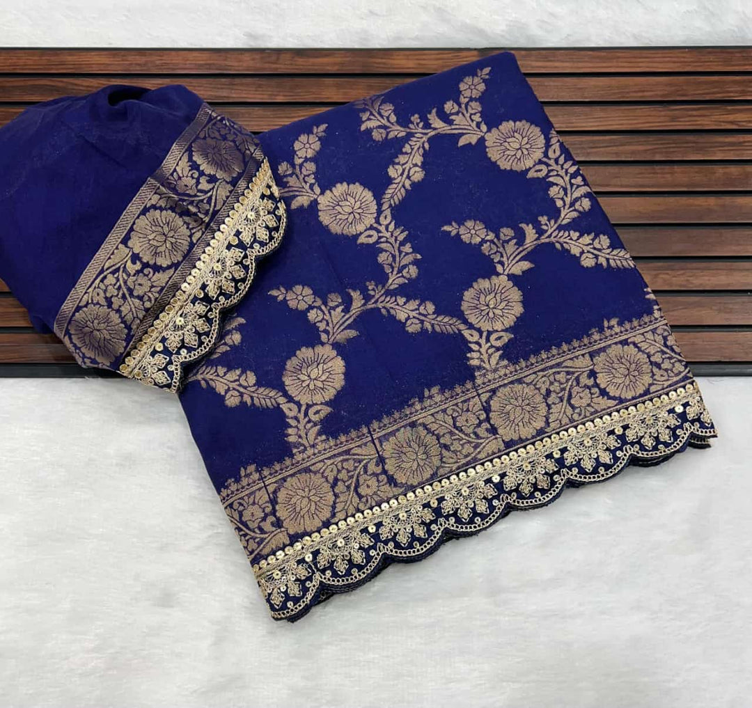 Puff Of Smoke Khaddi Georgette Silk Saree