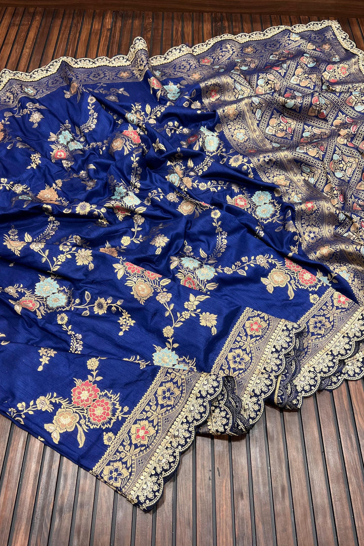 Rush Of Wind Banarasi Dola Silk Saree