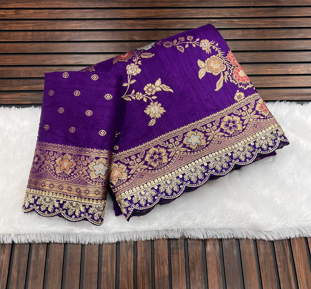 Rush Of Wind Banarasi Dola Silk Saree