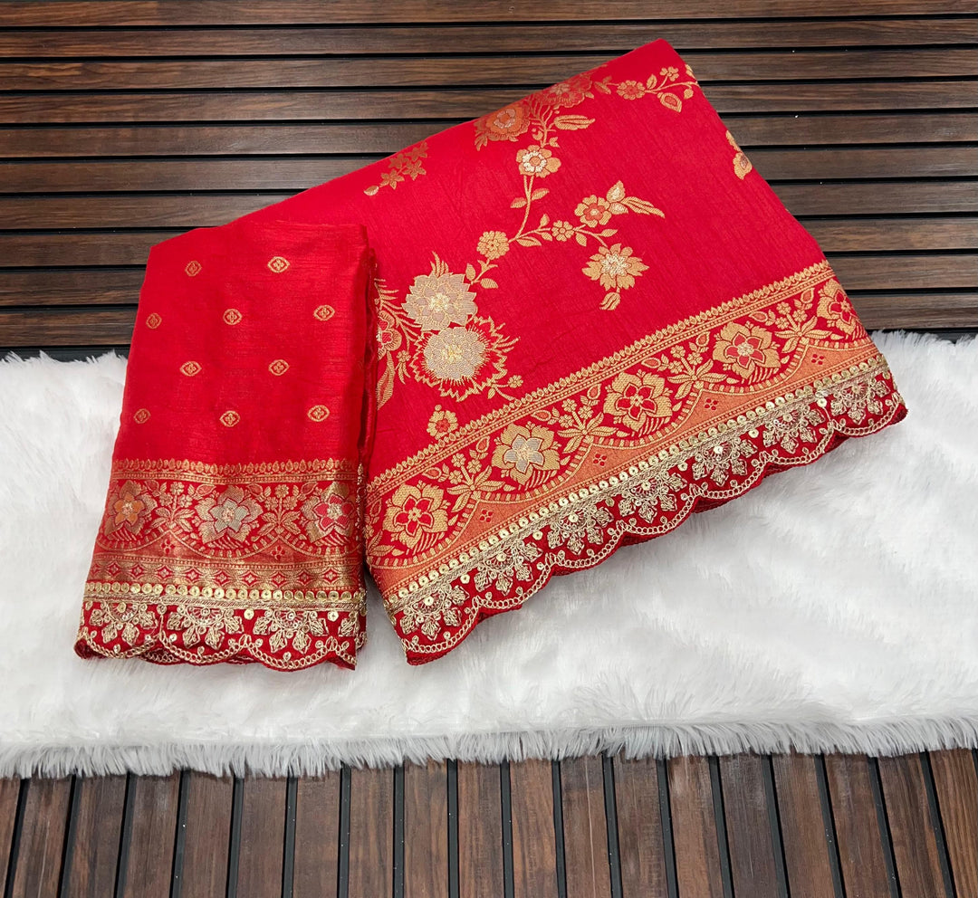 Rush Of Wind Banarasi Dola Silk Saree