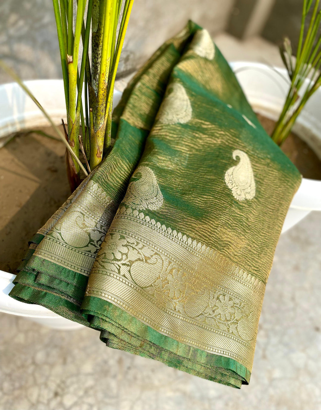 Inner Harmony Banarasi Tissue Silk Saree