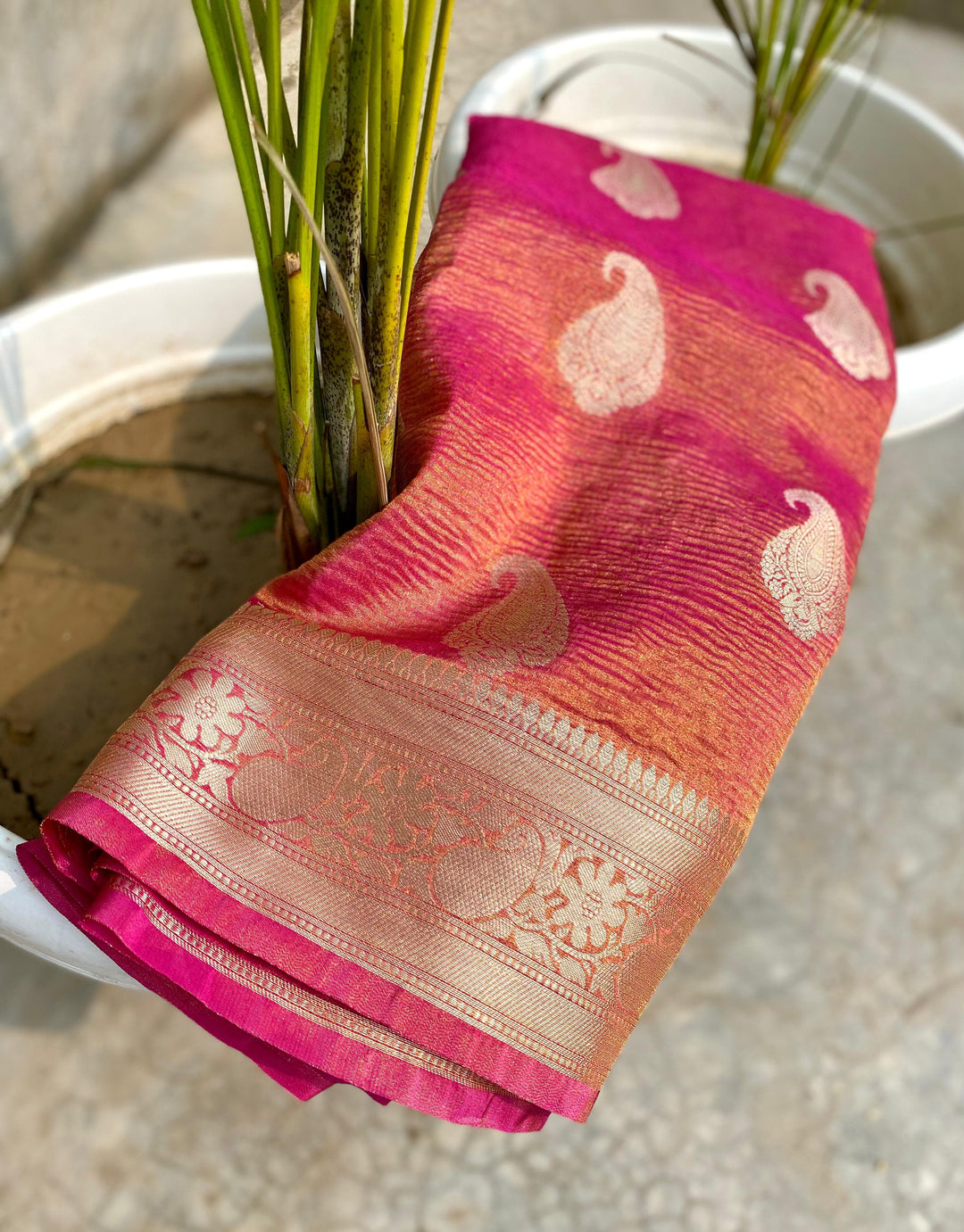 Inner Harmony Banarasi Tissue Silk Saree