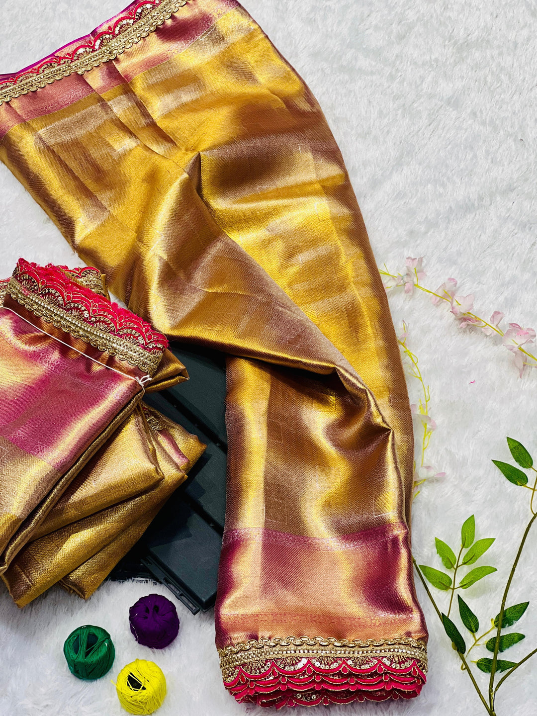 Pratyangira Banarasi Tissue Silk