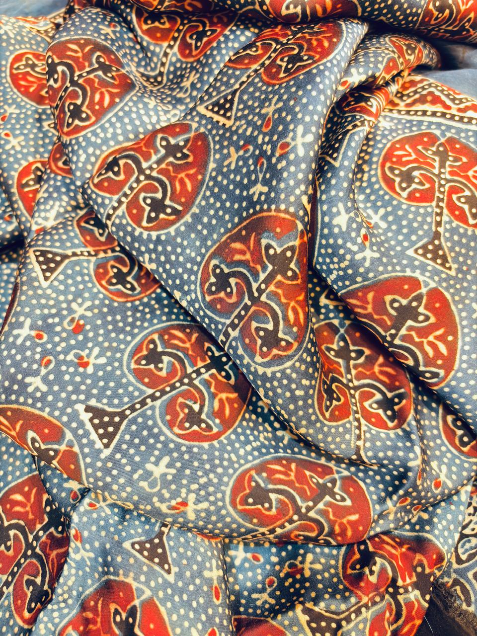 The Classic Drape-Ajrakh Block Printed Saree