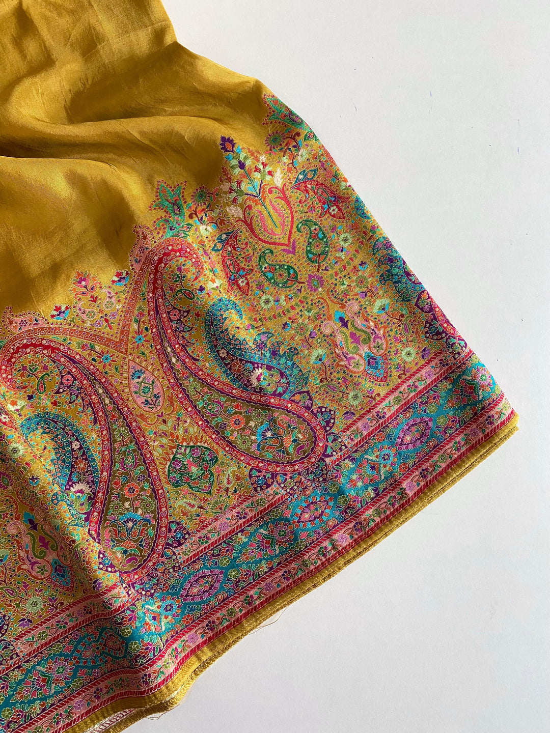 Tune Of Threads Muga Silk Yellow Saree