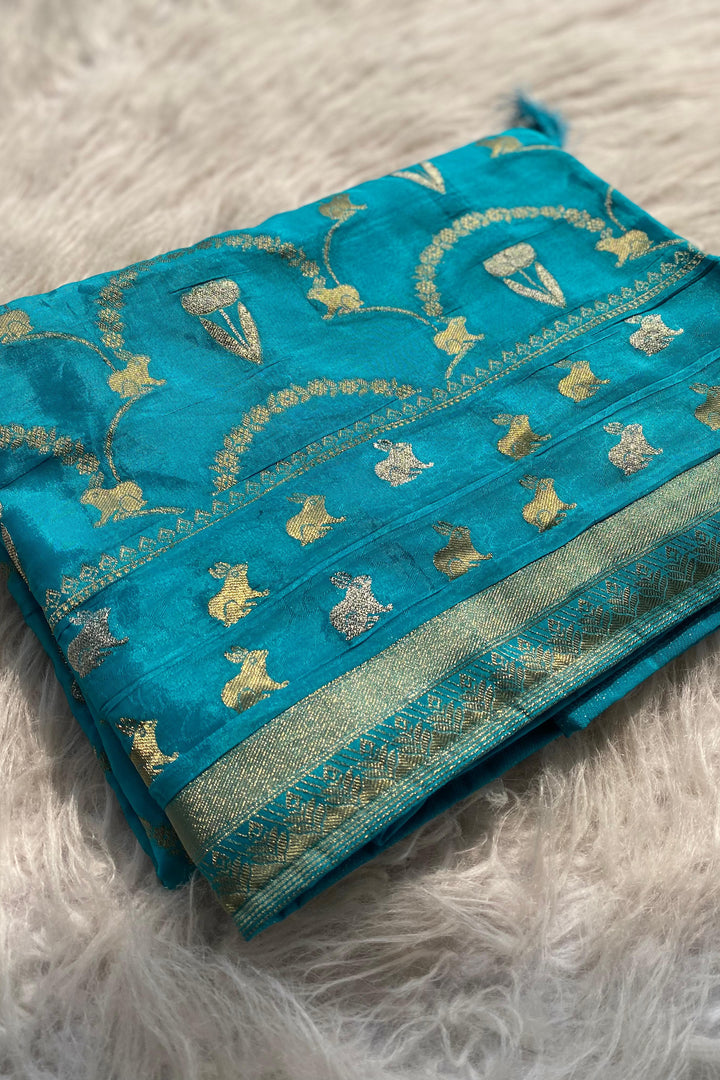 A Single Spark Mushru Satin Silk Saree