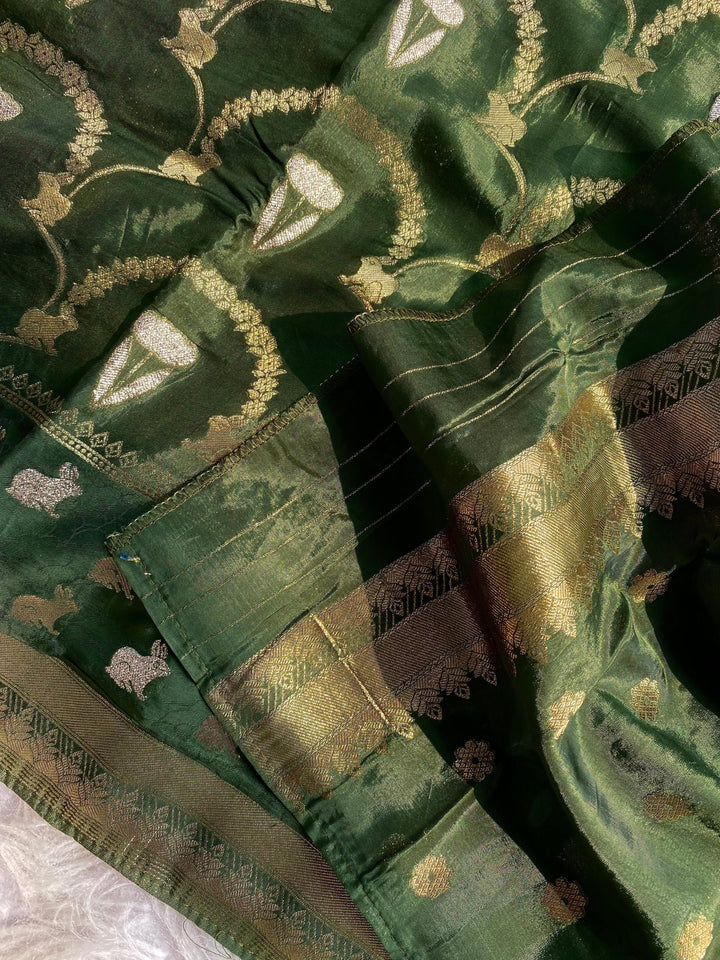 A Single Spark Mushru Satin Silk Saree