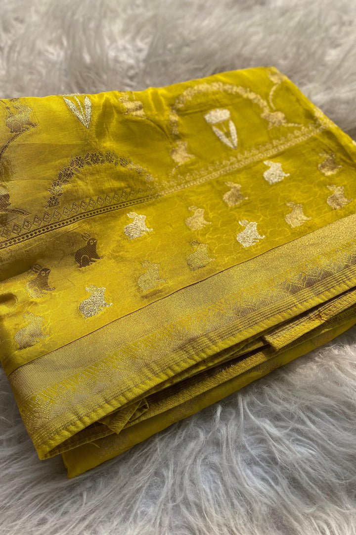 A Single Spark Mushru Satin Silk Saree