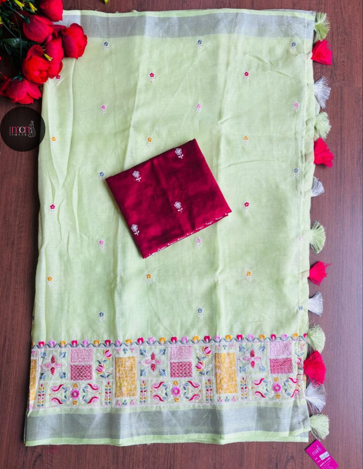 Inner Goddess- Fancy Linen Saree