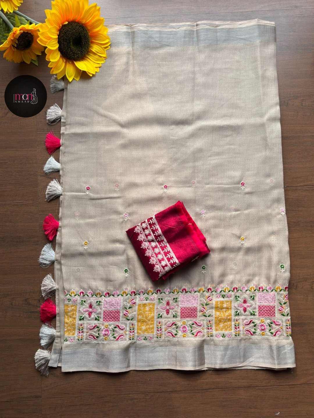 Inner Goddess- Fancy Linen Saree