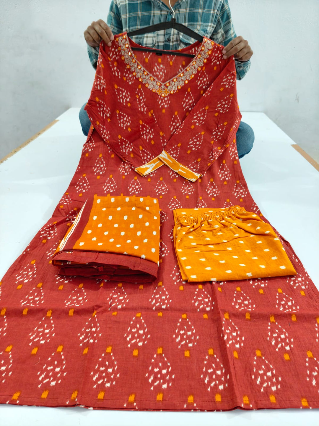 Shravan Cotton Kurti Set