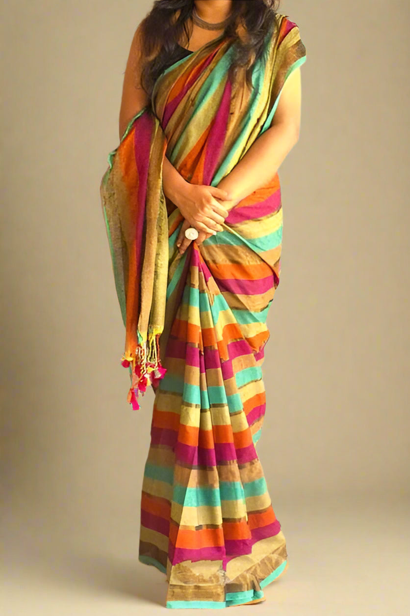 Bengal Canvas Khadi Cotton Saree