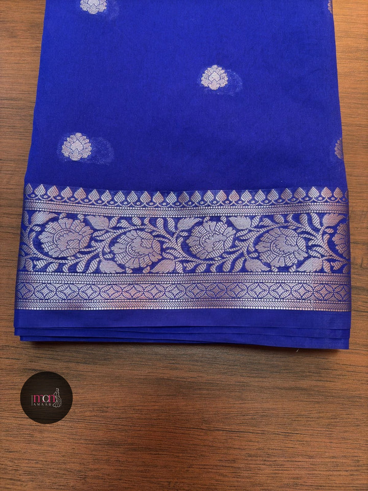 Royal Blossom -Banarasi Semi Georgette Saree