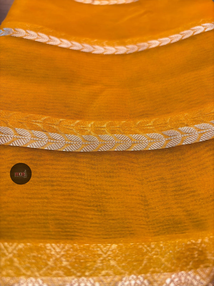 Sunflower Meadow Banarasi Organza Saree