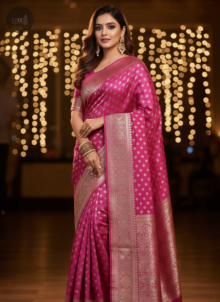 Radiant Bliss -Banarasi Semi Georgette Saree