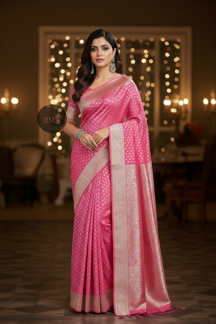 Radiant Bliss -Banarasi Semi Georgette Saree