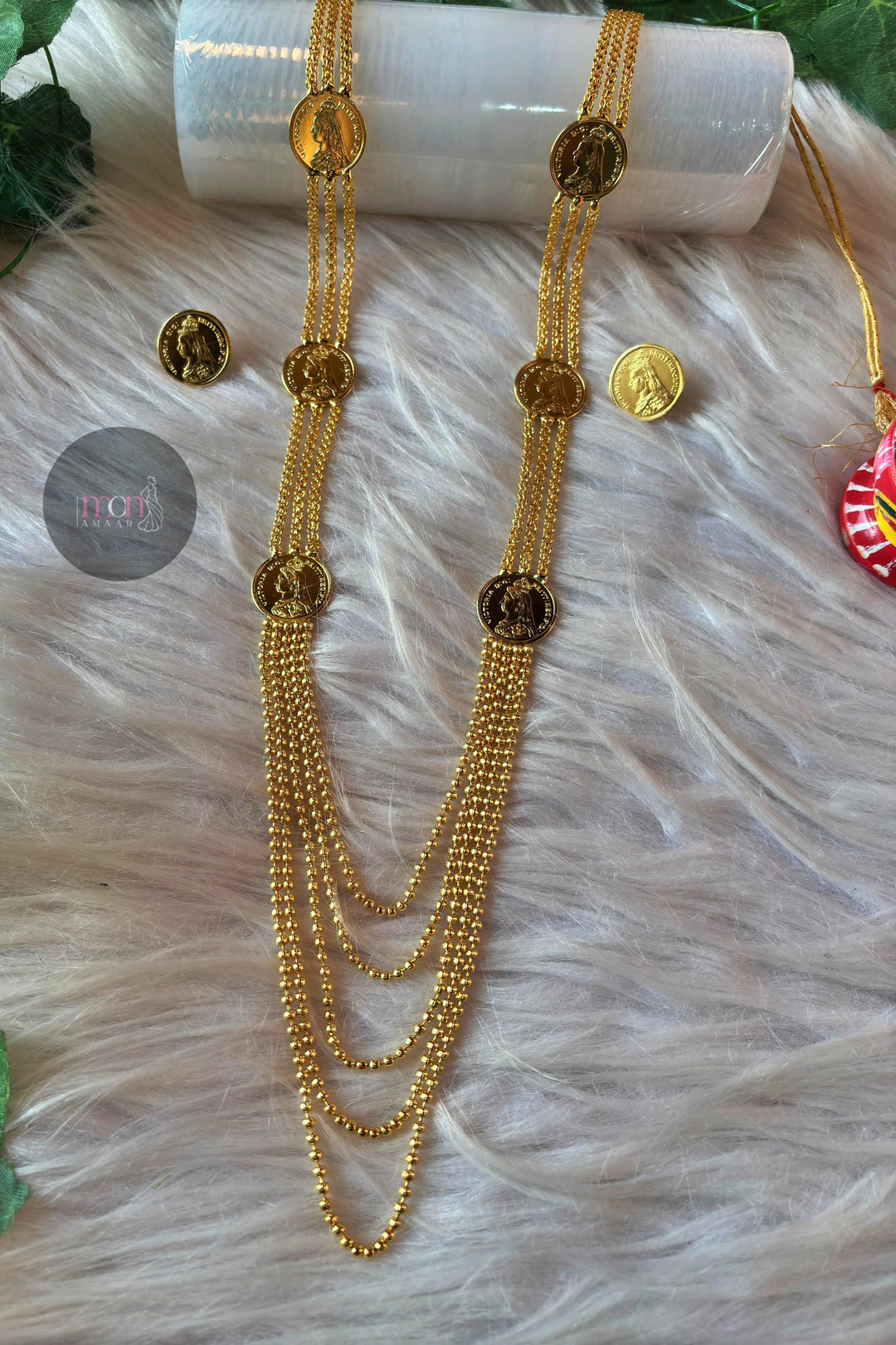 Gold Tones -Special Gold Plated Gini Haar [ Long Chain]