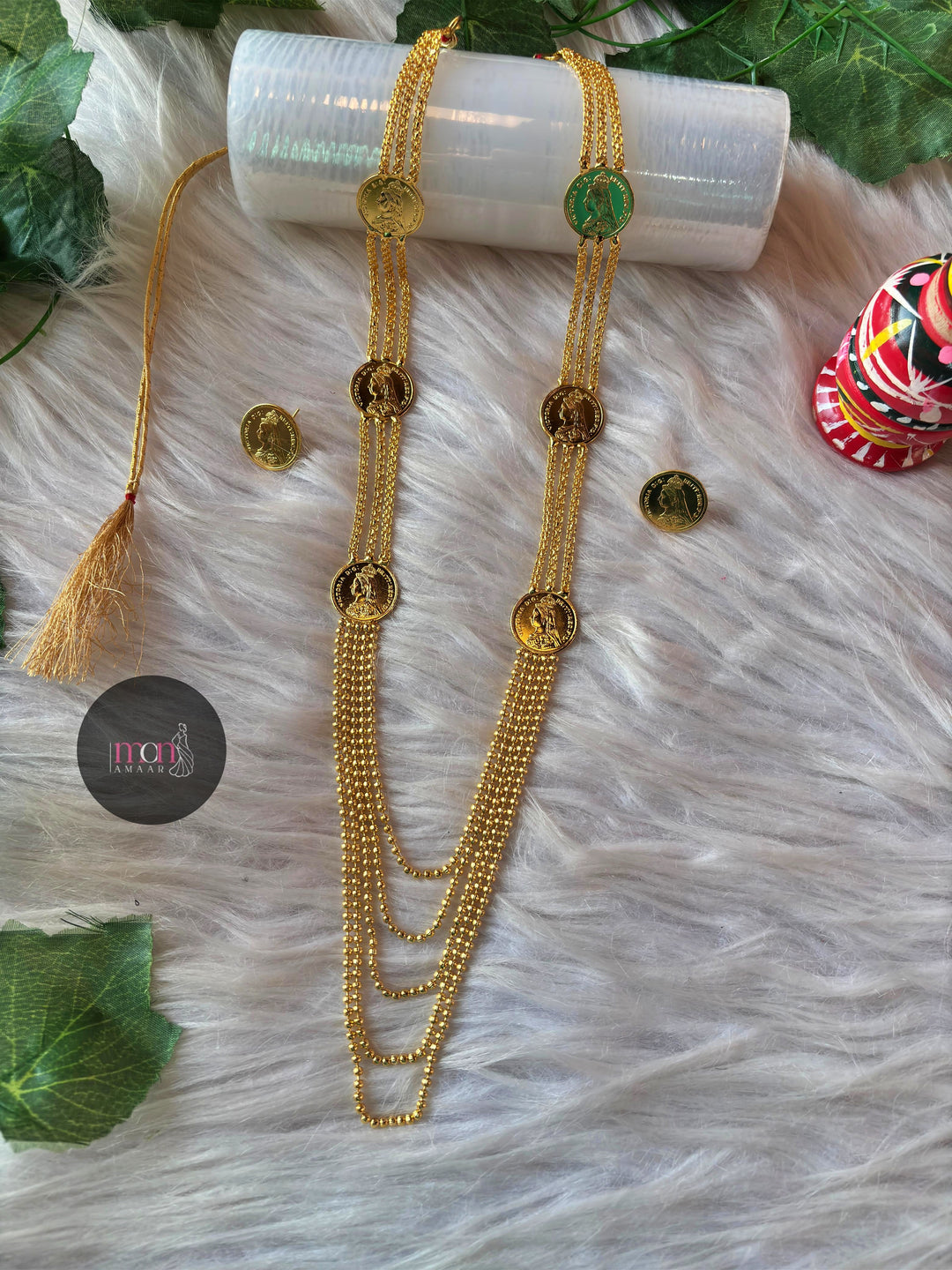 Gold Tones -Special Gold Plated Gini Haar [ Long Chain]